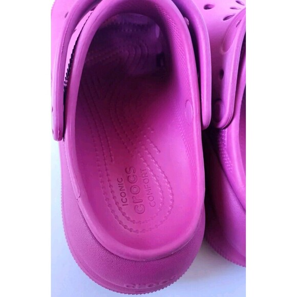Crocs Platform Crush Iconic Comfort Clog Shoes Size 8 Men's 10 Women Pink - Picture 4 of 8